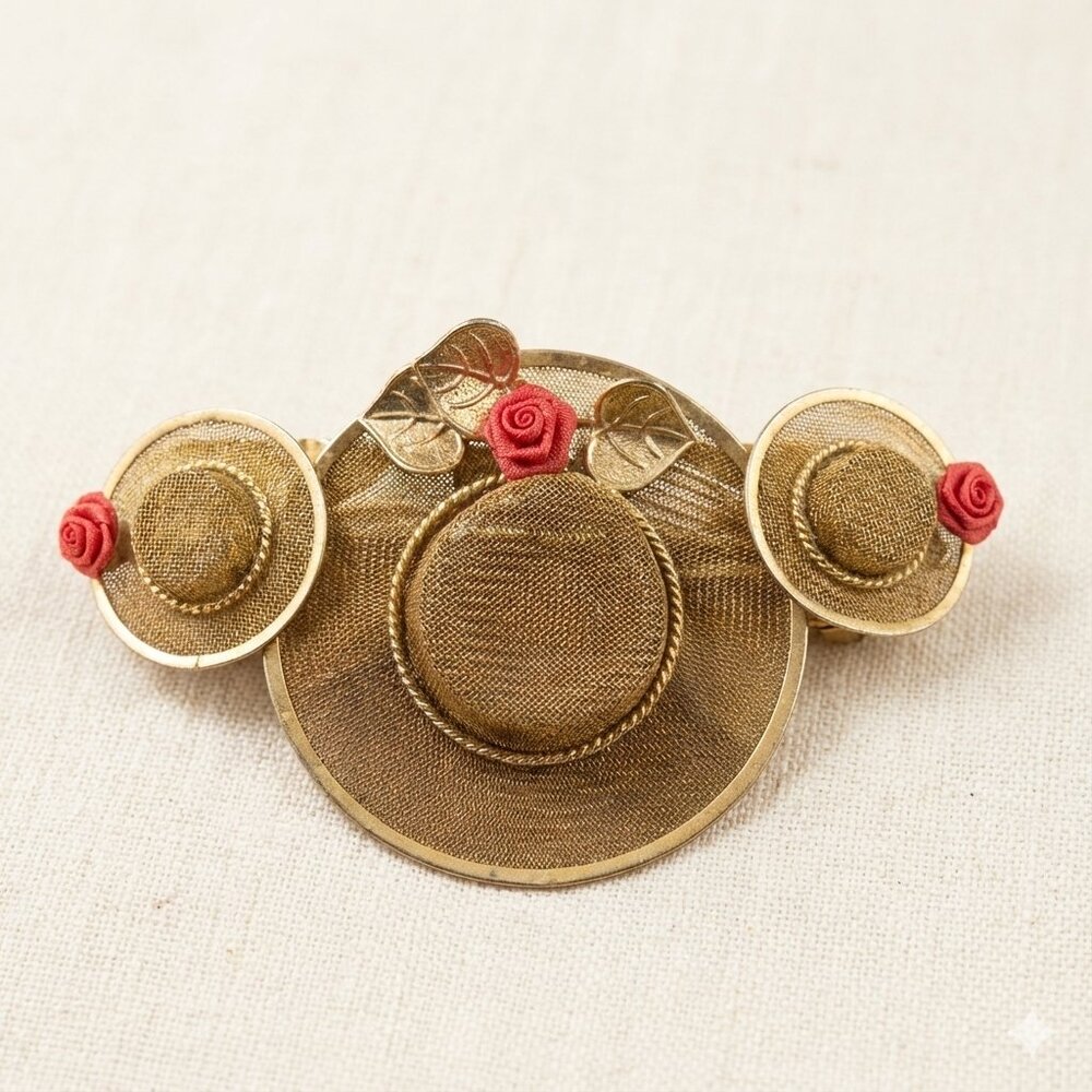 Vintage 1980s Mesh Hat Barrette
